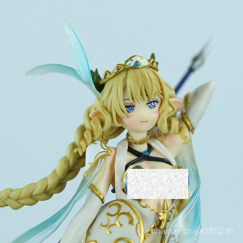 อะนิเมะสาวสวย Elf Village Girl Third Village People Lincia Long Halberd เครื่องประดับรูปปั้น