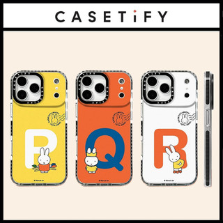 แปรงทาสีกระต่าย P Q R ตัวอักษรเคสโทรศัพท์สําหรับ iPhone 17 Pro Max 17 Air 16 Plus 15 14 13 12 11 กันกระแทกป้องกันปลอกอ่อน