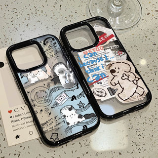 เคสโทรศัพท์ for iPhone 13 11 15 16 Pro Max 17 Case iPhone 11 12 14 15 Pro Max 17 Pro Max Acrylic 2 in 1 อะคริลิค การ์ตูน