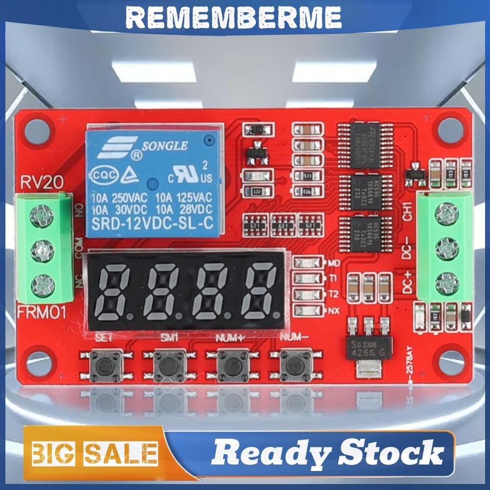 FRM01 มัลติฟังก์ชั่น LED Digital Time Delay Relay โมดูลรีเลย์โมดูลจับเวลา 1CH