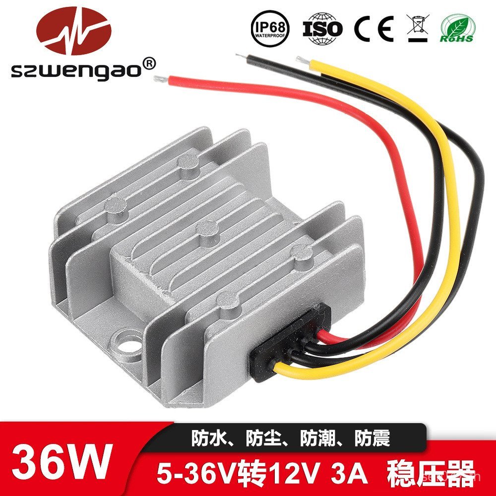3A12V Converter 8V12V24V ถึง 5-36V 12V แบตเตอรี่เครื่องควบคุมรถยนต์ไปยัง Buck-Buck T5ZV