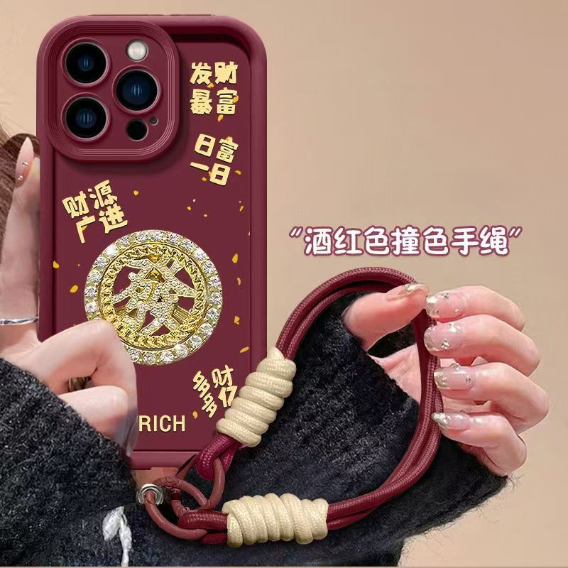 3D Rotatable Gold Get Rich Lanyard สําหรับ VIVO V60 V50 Lite V40 Lite V30 V30E V29E Y400 Y200 V27E V