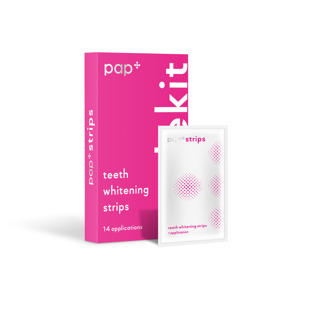 PAP+Whitening Strips Hyun Whitening Strips แถบฟอกสีฟัน แถบฟอกสีฟันASDD12.