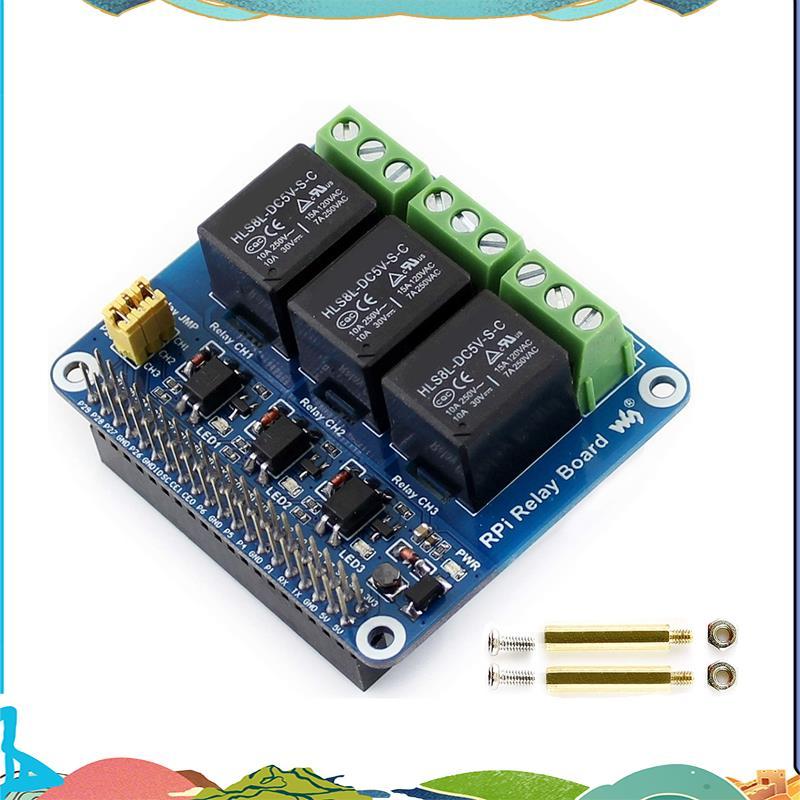 5V 3-Channel รีเลย์โมดูลบอร์ดขยาย Breakout Shield HAT Kit สําหรับ RPI Zero 2 W WH 2W 3