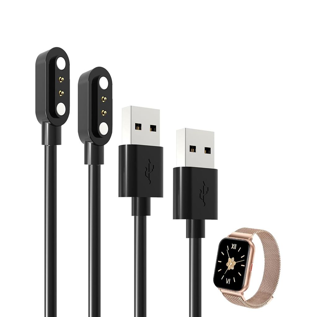 [2 แพ็ค] สําหรับ Cloudpoem H1 1.85 นิ้ว SmartWatch Charger, สายชาร์จ USB เปลี่ยนแม่เหล็กเข้ากันได้กั