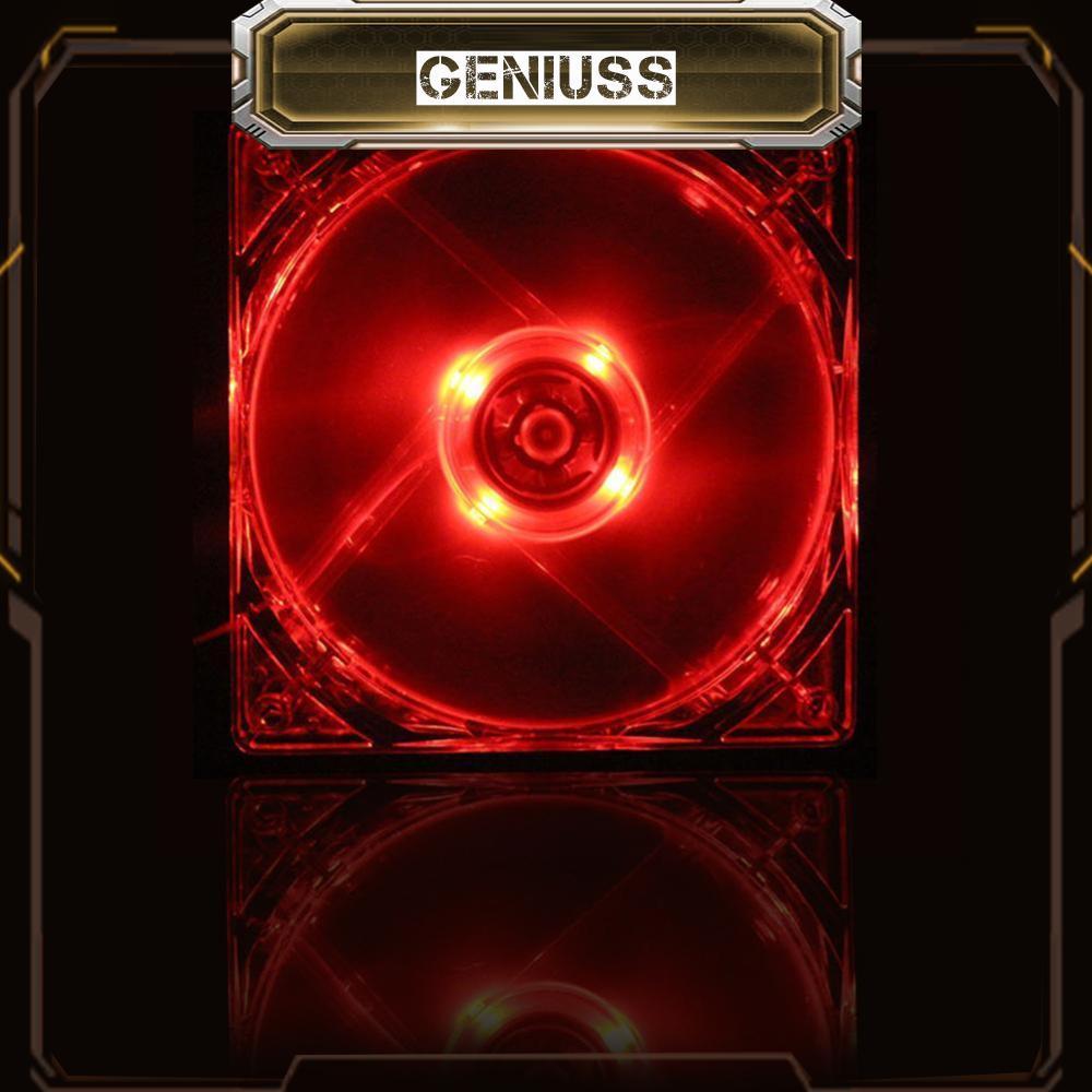 [geniuss.th] 12 ซม.120 มม.LED สีแดง 12V 4Pin คอมพิวเตอร์ PC Case Cooler CPU Cooling LED Fan