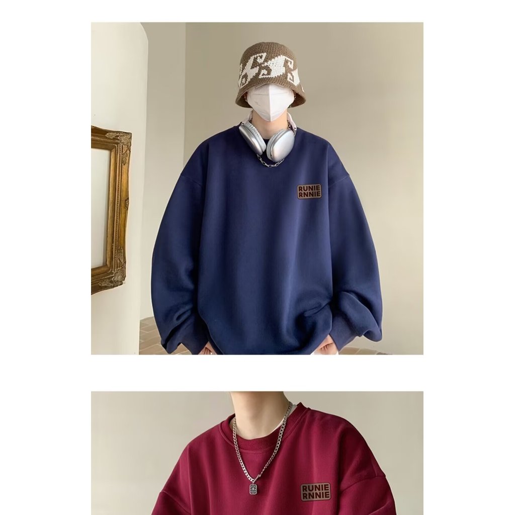 SEACHENIC เสื้อกันหนาวผู้ชายคอกลมสไตล์อเมริกัน ออกแบบมาเป็นแจ็คเก็ตทรงหลวมสำหรับสวมใส่ในวันสบาย ๆ — صورة 4