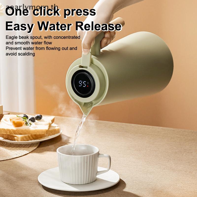 AA 1000ML Thermometry ขวด Nordic สําหรับน้ําร้อนอัจฉริยะเครื่องทําน้ําอุ่นกาต้มน้ําเหยือกขวดสูญญากาศ