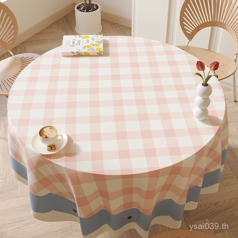 ผ้าปูโต๊ะกันน้ํากันน้ํามันโมเดิร์นรอบผ้าปูโต๊ะโต๊ะกลม Rinse-Free Anti-Scalding Simple High-Appearanc