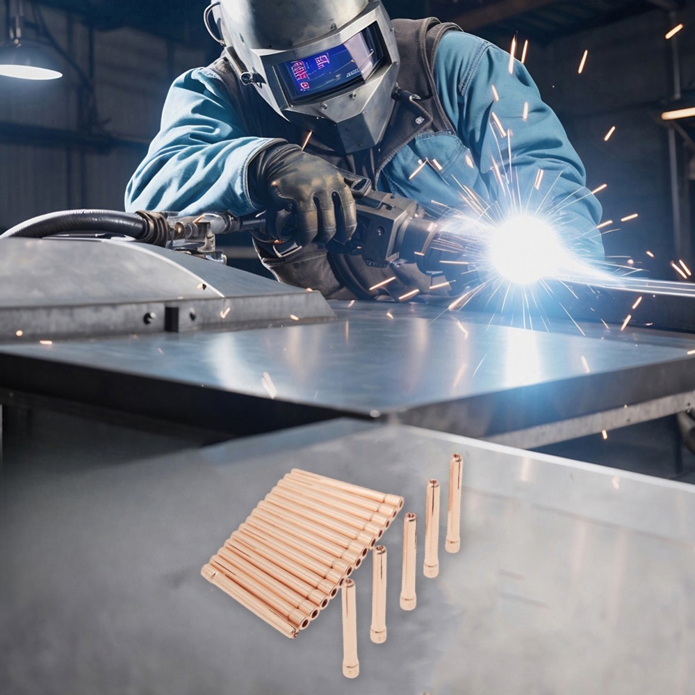 สําหรับ TIG Collet เปลี่ยนชุด 20PCS ทองแดง 332 นิ้ว 24 มม. สําหรับ WP17 18 26 Lincoln