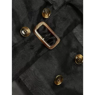 [Pomelo] tmpneedtobechange / Sheer Double Breasted Shirt