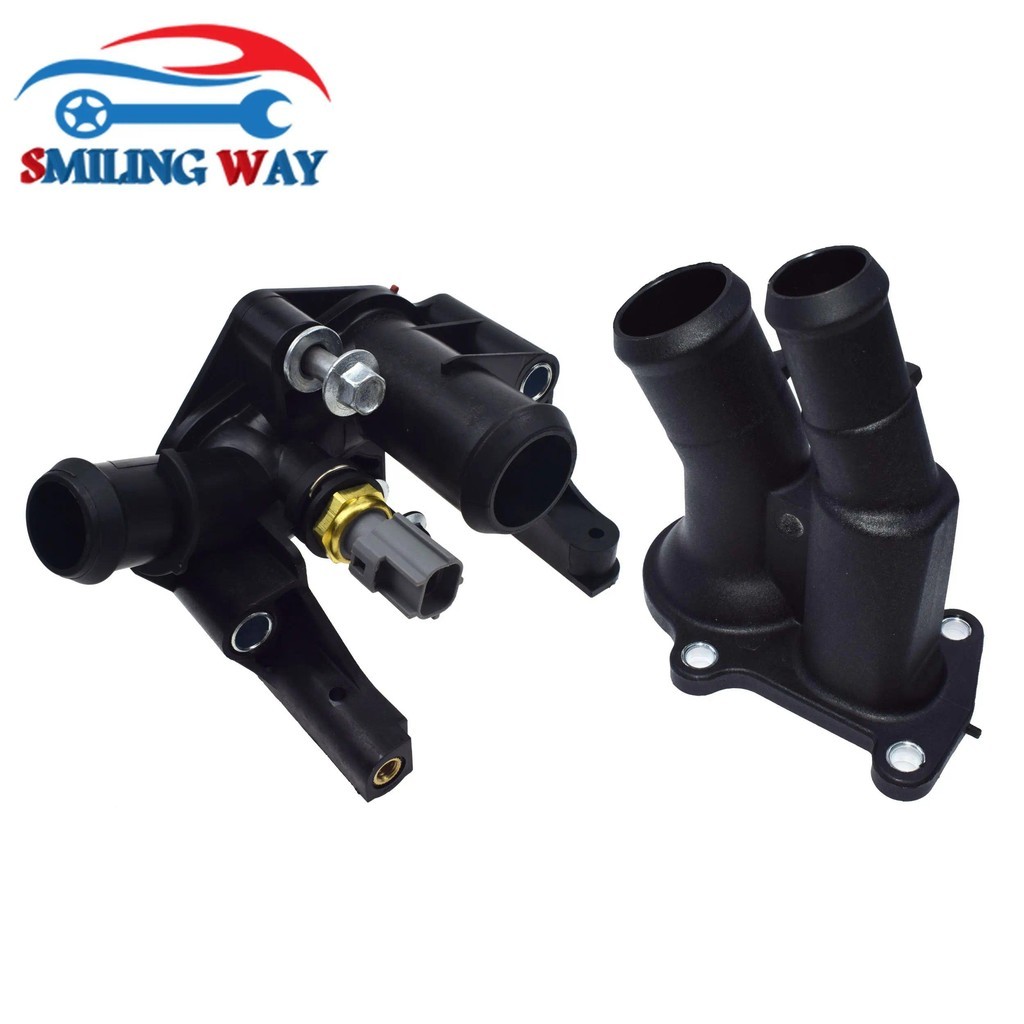 Thermostat Housing & Water Coolant Flange Kit สําหรับ Ford Fiesta B-Max C-Max Focus Fusion Mondeo 1.