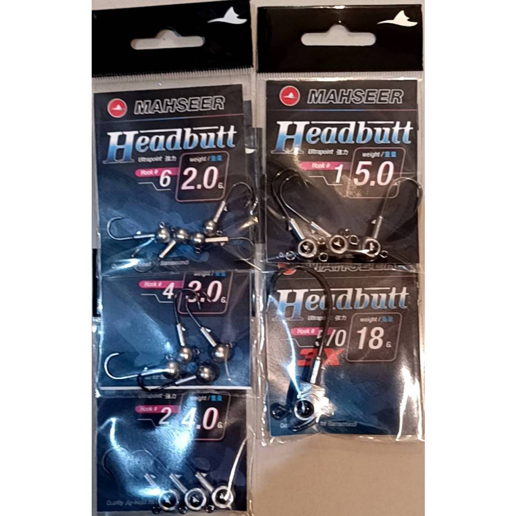 หัวจิ๊ก MAHSEER Headbutt หัวจิ๊กตกปลา หัวจิ๊กใส่เหยื่อยาง