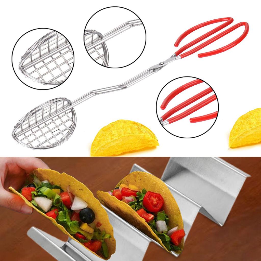 [zcinns] Taco Shell Tong Taco Press Taco Shell Making Tools สแตนเลสประหยัดเวลา