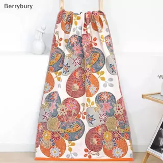 ผ้าเช็ดตัวผ้ากอซขนาดใหญ่ เบอร์รี่ ผ้าหนาและคุณภาพสูง (80*160ซม) ผ้าขนหนูทอ 4 ชั้น การดูดซึมน้ําได้ดี ระบายอากาศดีเยี่ยม และ การกัด ใหม่