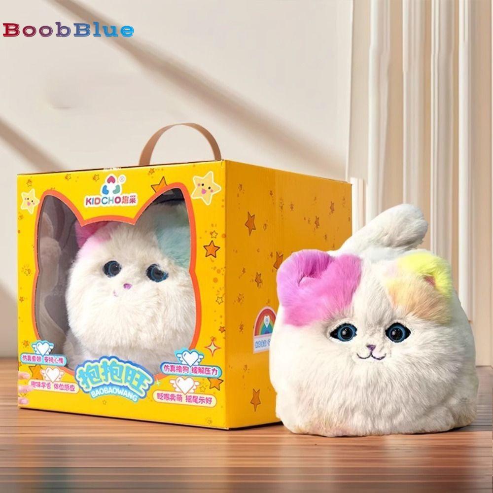 BOOBBLUE Interactive Huggy Cat, ตุ๊กตาไฟฟ้าเหมือนจริงไฟฟ้า, พูดคุณสมบัติจําลองการออกแบบฟังก์ชั่นแบบโ