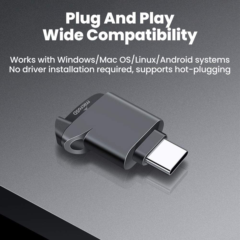 Elough แบบพกพา Type C ถึง TF Card Reader อะแดปเตอร์ความเร็วสูง Transfer Type-C 2.0 Mini TF Card Reader - รูปที่ 4