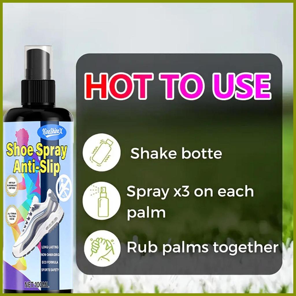 Shoe Grip Spray Non-Sticky Sneaker Traction Mist Grip Spray สําหรับรองเท้าบาสเก็ตบอลด้านล่างสําหรับร