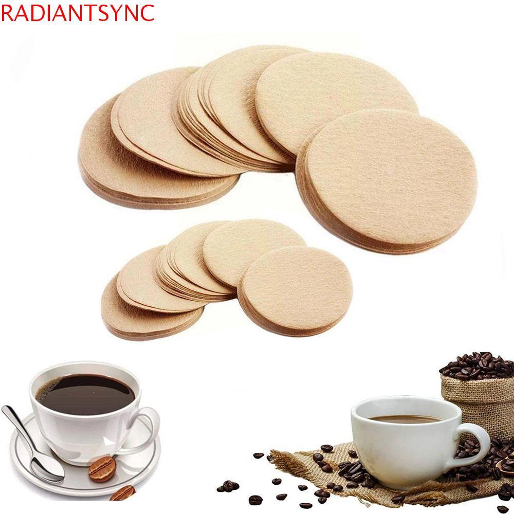 RADIANTSYNC Cafe กระดาษกรอง Moka Pot เครื่องมือห้องครัว 56 มม./60 มม./68 มม. 100 ชิ้นต่อแพ็คเครื่องม