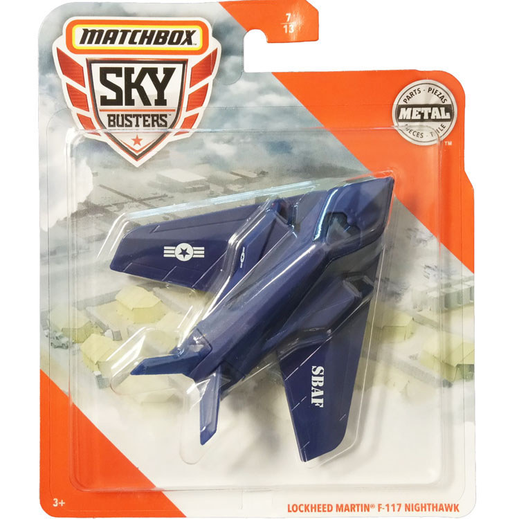 MATCHBOX MATCHBOX Alloy Hero Airplane F117 Nightingale Stealth Fighter Blue F-117 6982