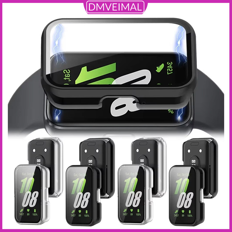 กระจกนิรภัย PC Case for Samsung Galaxy Fit 3 ทุกรอบป้องกันหน้าจอฝาครอบป้องกัน Samsung Fit 3 Case เคสสมาร์ทวอทช์