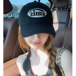 Miss_J พร้อมส่งจากกทม🎀 หมวกเบสบอลสีแดง แฟชั่นสไตล์เกาหลี amisงานปักตัวอักษร