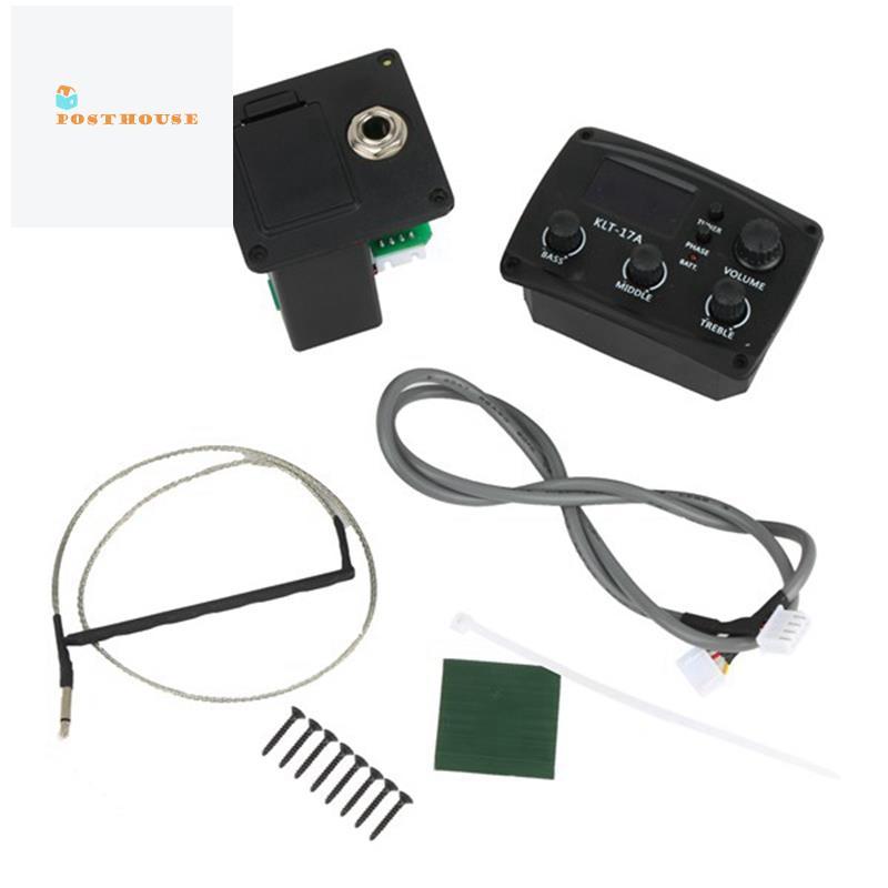 กีต้าร์โปร่ง EQ Preamp พร้อมจูนเนอร์ Procedding ดิจิตอล 3 Band EQ Equalizer พร้อมจูนเนอร์กีตาร์ Pick