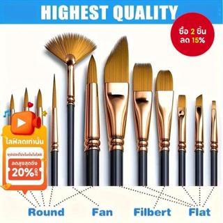 มืออาชีพศิลปินชุดแปรงน้ํามันภาพวาดอะคริลิพรีเมี่ยม12ชิ้นสําห…