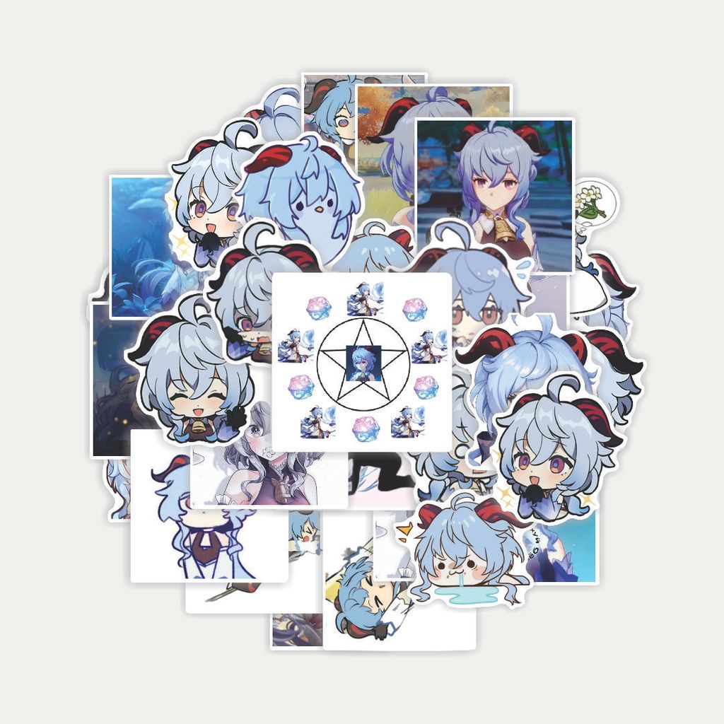 สติ๊กเกอร์แพ็ค Ganyu Genshin Impact สติ๊กเกอร์ | สติ๊กเกอร์ TUMBLR | สติ๊กเกอร์แล็ปท็อปสําหรับกระเป๋