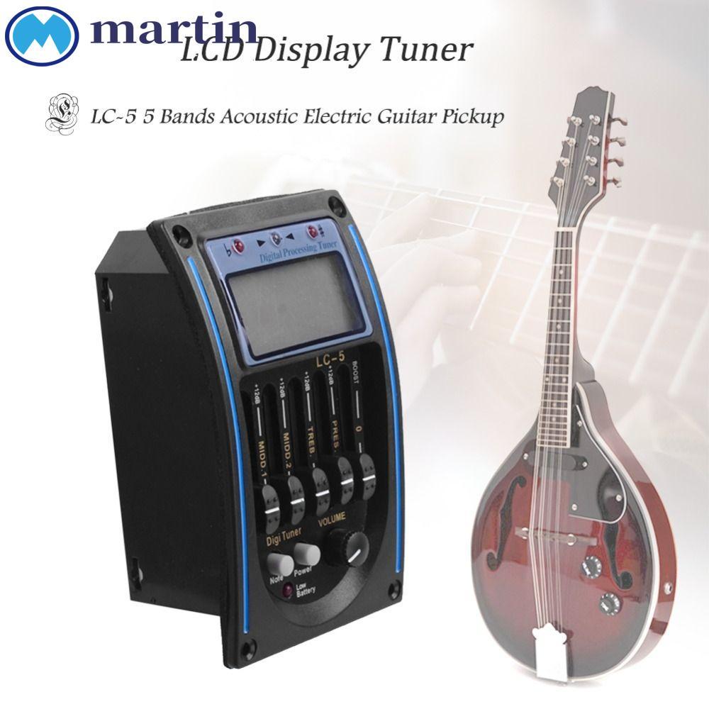 MARTIN Band กีต้าร์โปร่ง Preamp, LC-5/4 5 Band Guitar Tuner System, Preamp EQ EQ Equalizer พร้อม LCD