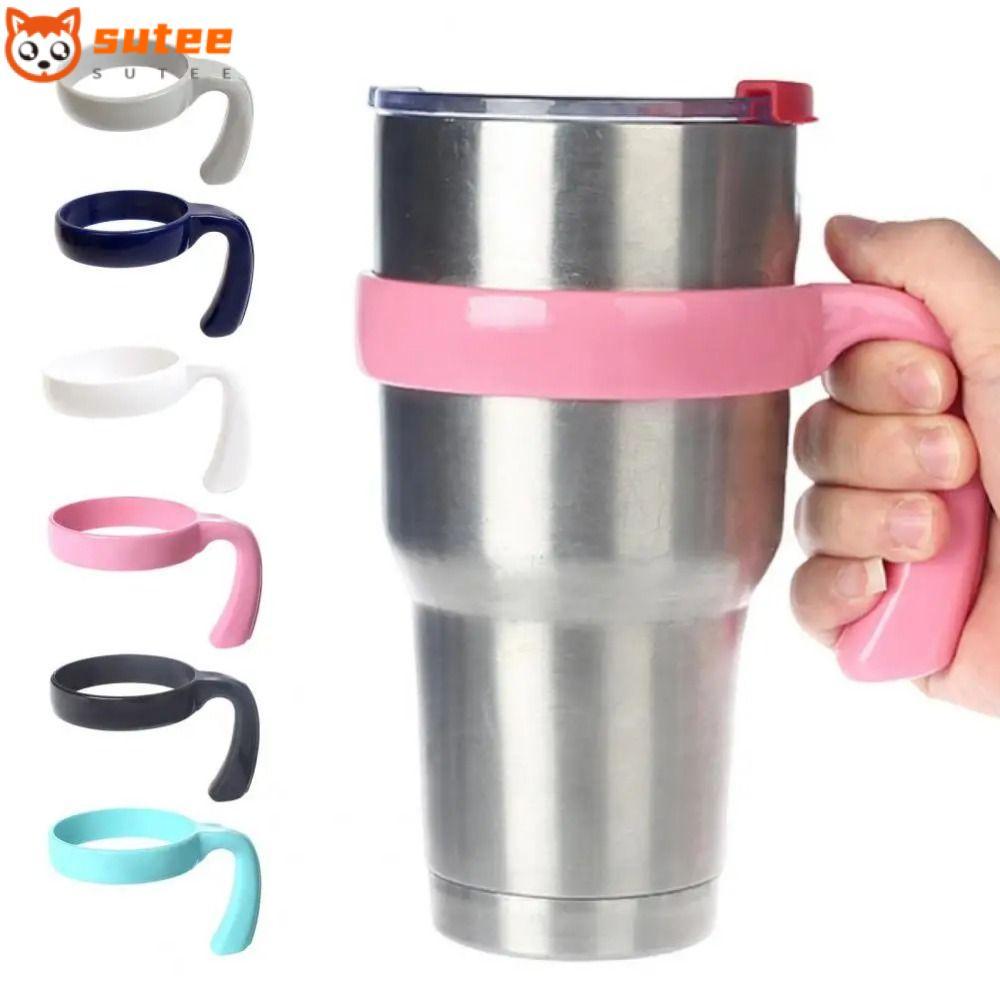 SUTEE 1 ชิ้น Tumbler ถ้วย Handle, Drinkware 6 สีขวดน้ํา,แบบพกพาแก้วฐานขวดอุปกรณ์เสริมถ้วยเครื่องดื่ม Rack สําหรับ Yetti Rambller 20 ออนซ์/30Oz