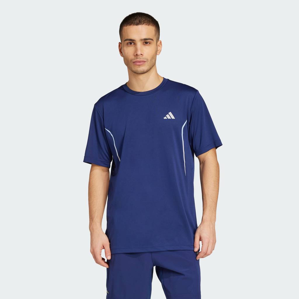 adidas Gym & Training Tech Apparel Tee Men Blue JZ8491