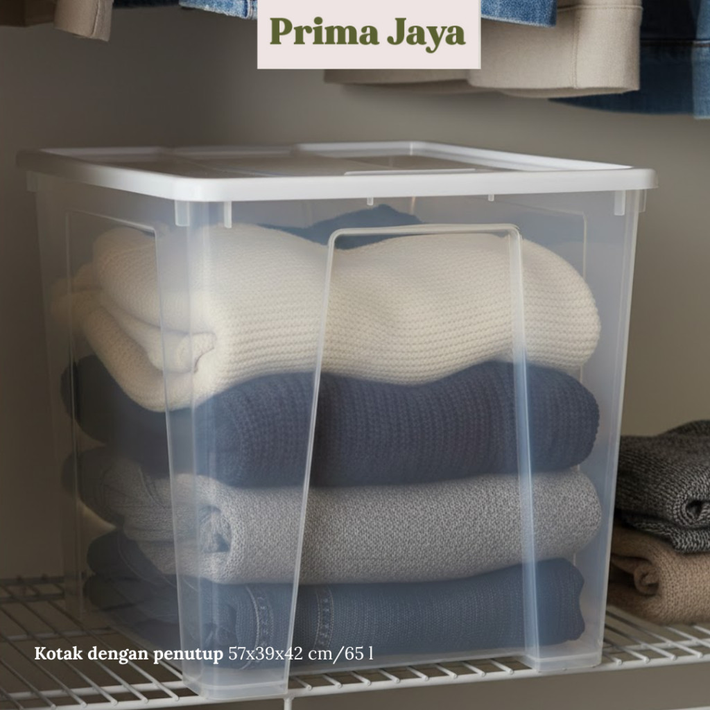 EXCLUSIVE SWITZERLAND SML SA1634 กล่องพร้อมฝาปิด 57X39X42 65L โปร่งใส