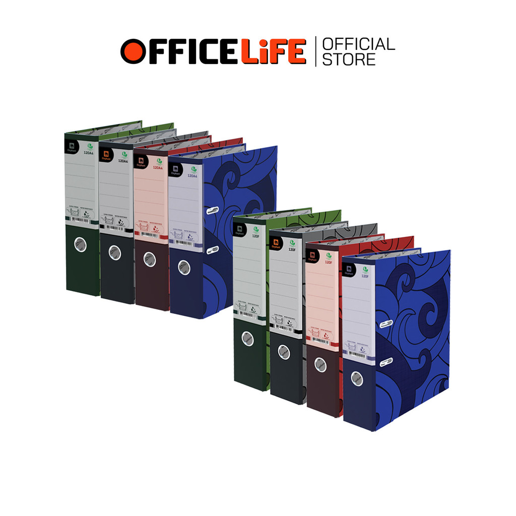 Elephant (ตราช้าง) แฟ้ม แฟ้มใส่เอกสาร รุ่น 120 ขนาด A4 / F4 สันกว้าง 3 นิ้ว ( 1เล่ม )