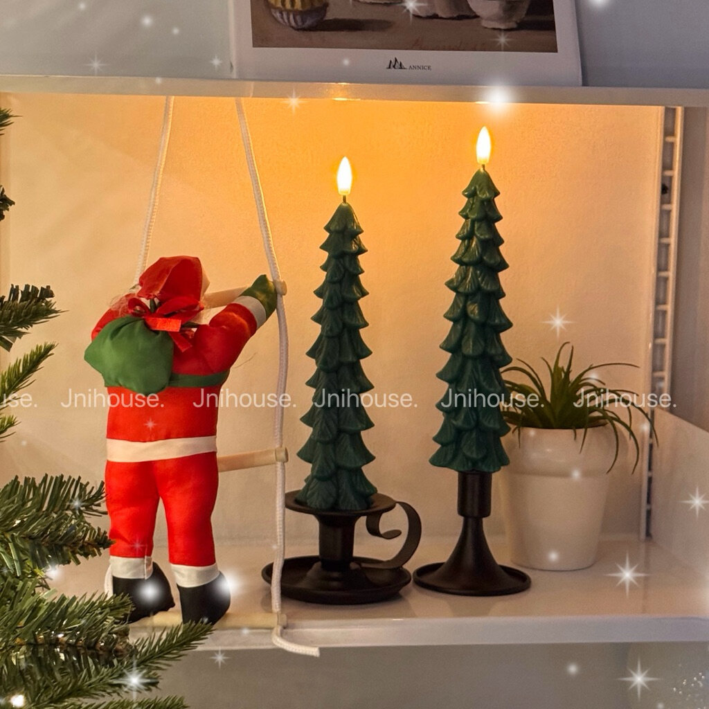 [พร้อมส่ง] Jnihouse : ไฟเทียนแท่งเขียว (LED Christmas Tree Candle) - รูปที่ 2