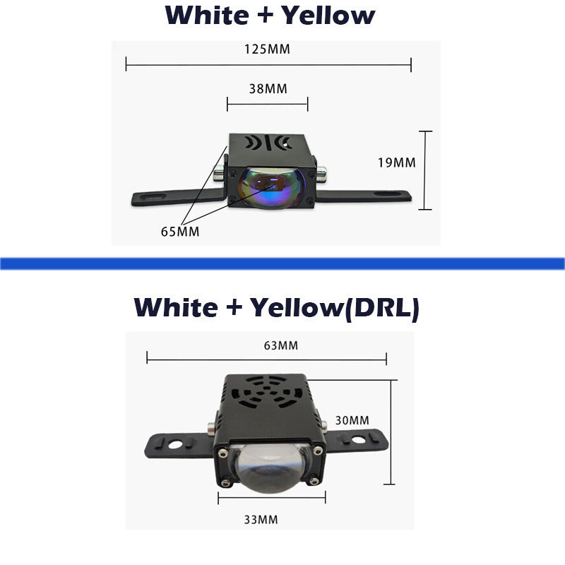 กระจังหน้าตรงกลางรถเซ็นเตอร์ไลท์ไฟ LED รถยนต์รถจักรยานยนต์สองสปอร์ตไลท์สีโคมไฟ LED ไฟสปอร์ตไลท์แอลอีดีมอเตอร์ไซด์สากล - รูปที่ 6
