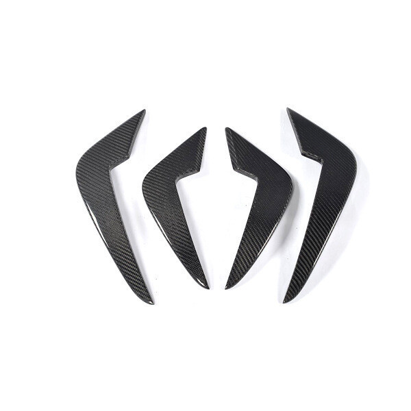 จริงคาร์บอนไฟเบอร์กันชนหน้ามีดลม Fin สําหรับ 16-17 BMW 2 Series M2 F87