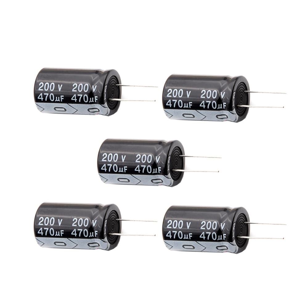 470uF 200V 22X35 +/-20% -40 ถึง +105°C 5 PCS อลูมิเนียม Electrolytic Capacitors,470 MFD,470uF 200V C
