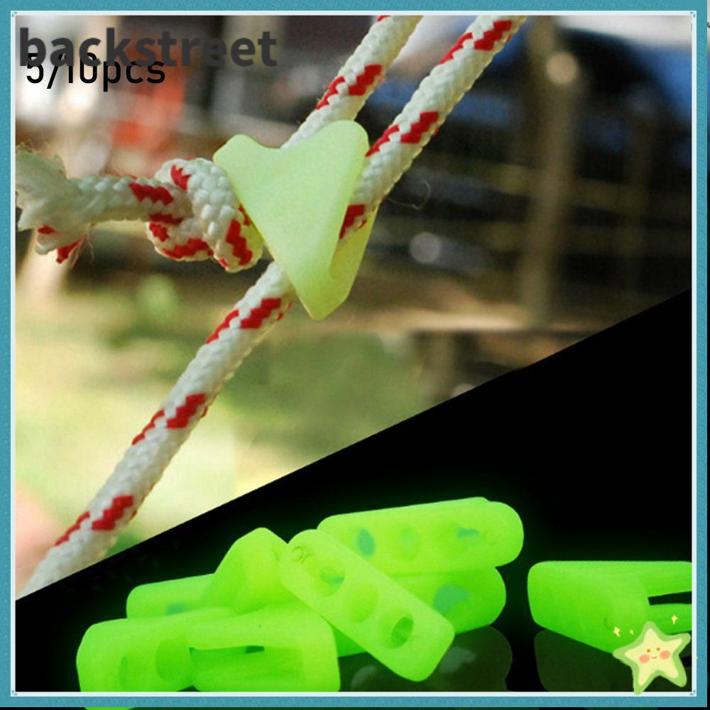 BACKSTAGEDV 5/10 ชิ้นลมเชือกหัวเข็มขัด Camping Mountain กันสาด Wigwam Adjuster พลาสติกกระชับ Hook