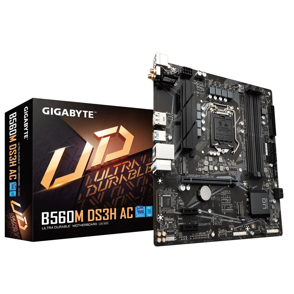 เมนบอร์ด GIGABYTE B560M DS3H AC LGA1200 Micro-ATX WiFi