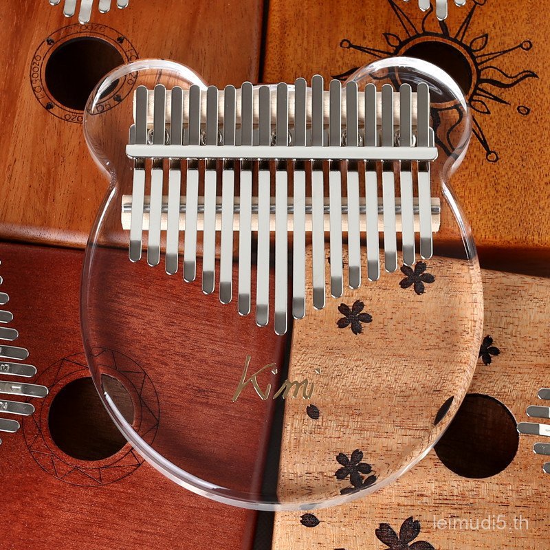 KIMI คริสตัลโปร่งใส KALIMBA/เปียโนนิ้วหัวแม่มือ 17 โทนบอร์ดอะคริลิคประเภท KALIMBA เปียโนนิ้ว