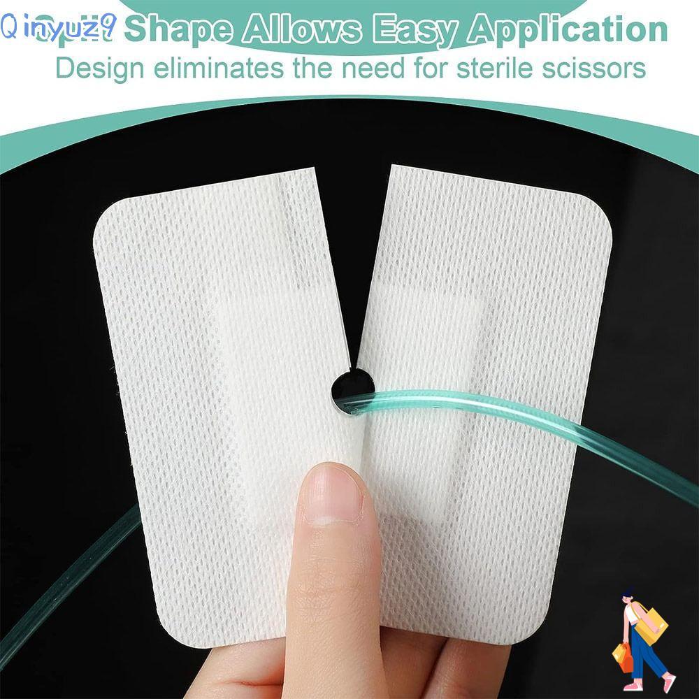QINYUZ9 10pcs Chest Catheter Cover, Wound Bandage Gtube Supplies Feeding Tube Pad, Replacement Rethe