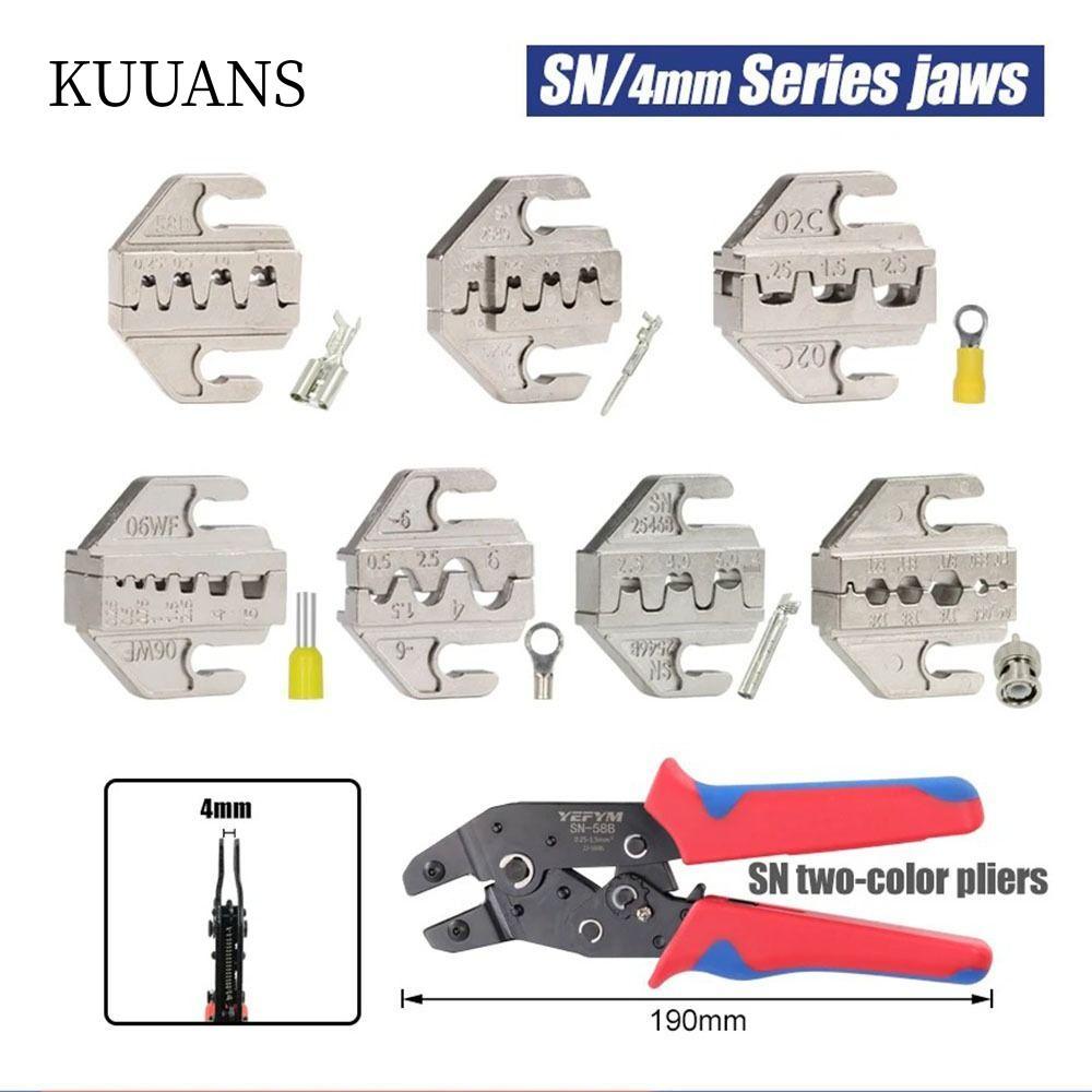KUUANS CRIMPING คีมขากรรไกร,โลหะผสมกว้าง 4 มม.SN CRIMPING คีม Jaw, 48B 58B 06WF 2549 03H SN-2546B 02