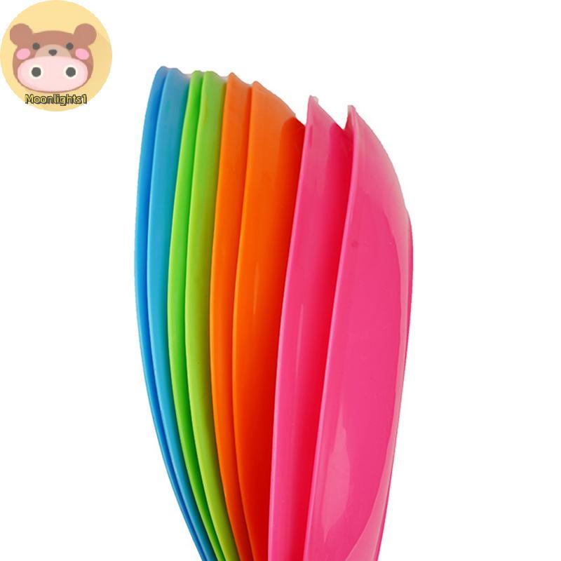 Moonlights1 6/9 ชิ้นจานอาหารค่ําพลาสติกจานขนมเหมาะสําหรับปิคนิคครัวเครื่องล้างจานปลอดภัยจานอาหารค่ํา