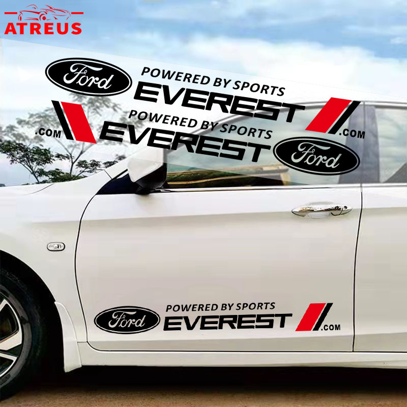 2 ชิ้น Ford Everest สติ๊กเกอร์ ติดรถยนต์ สติกเกอร์กันรอยขีดข่วน สําหรับตกแต่งประตูรถยนต์ ติดด้านข้างประตูรถยนต์ ป้องกันรอยขีดข่วน สติกเกอร์ติดประตูรถยนต์ สติกเกอร์ตกแต่ง อุปกรณ์ตกแต่งรถยนต์