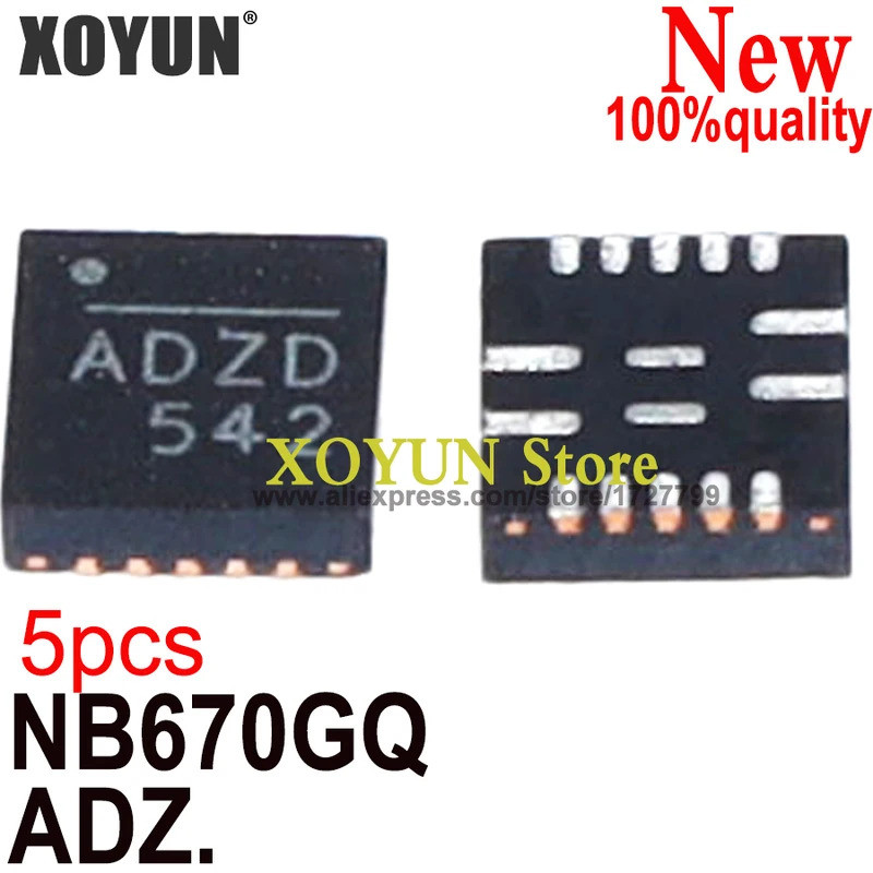(5ชิ้น) 100% ใหม่ NB670GQ-Z NB670GQ NB670 ( ADZD ADZ* ADZ.. ) ชิป QFN-16 ic ในสต็อก BFC1