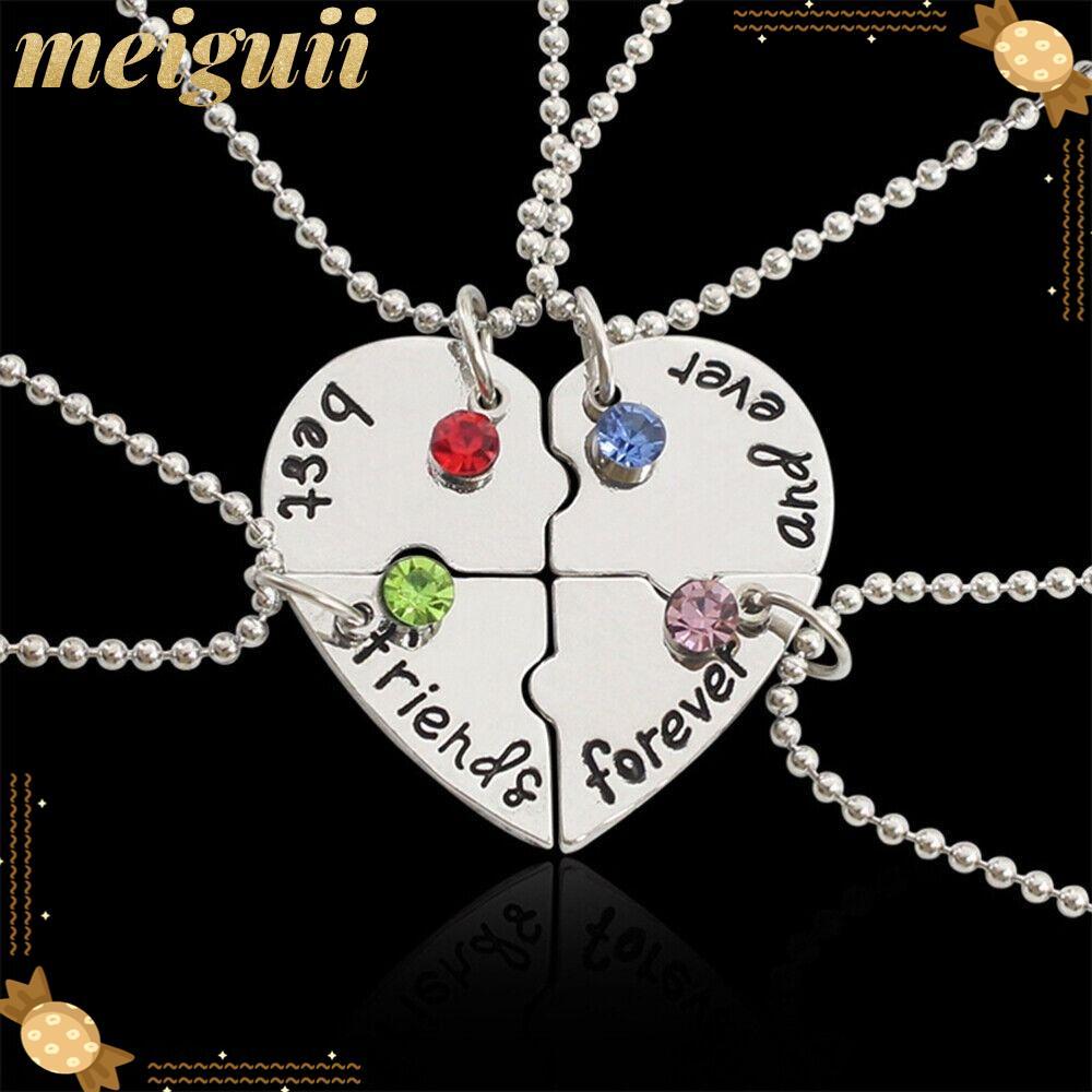 MEIGUII 4 Bff Friend Best Friend Froever Nice Gift Necklace