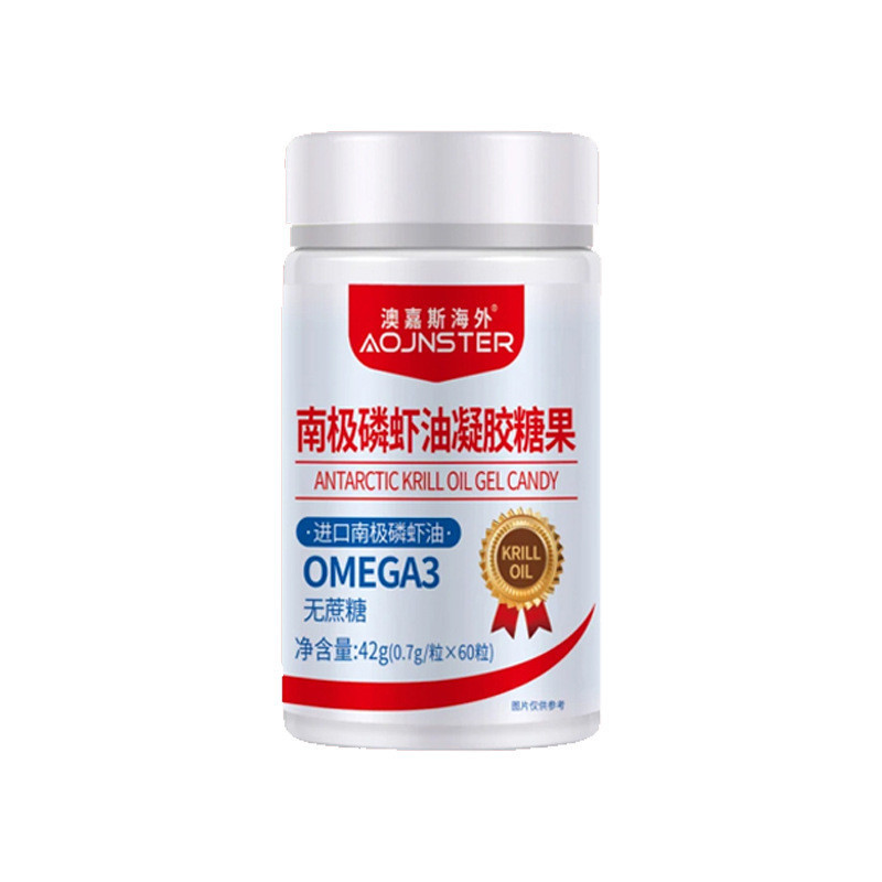 Antarctic Krill Oil Gel Candy Krill Oil Walnut Oil Soft Capsules ผมตรง/2025.04.23 วันดี/สิงคโปร์สําเ