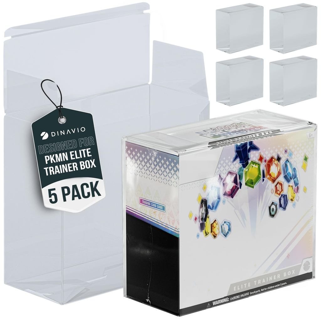 PET Plastic ETB Protector Case 5 Pack - Elite Trainer Box Protector - เคส ETB เข้ากันได้กับกล่องเทรน