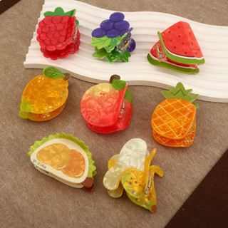Pitaku&Co. Big Size 7.5cm Fruit Hairclaw Jepit Rambut Pisang Anggur Jedai Lemon Durian Jepitan Rambut Buah-buahan Hairclip Claw Clip AD10